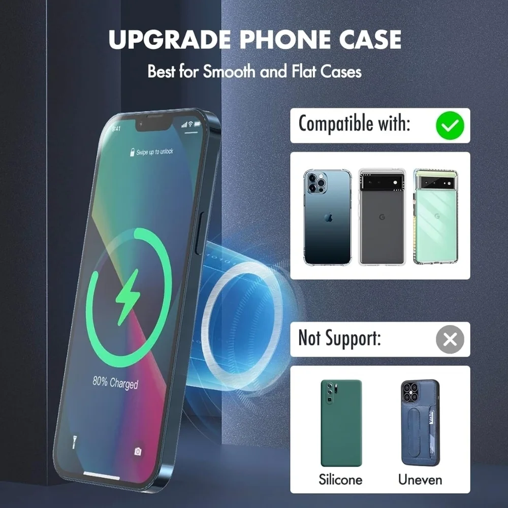 3 Pc Phone Adapters For Magnet And Wireless Charging